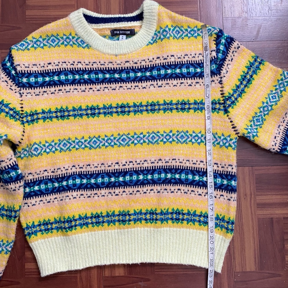 UO Urban Outfitters Hudson Fair Isle Crewneck Sweater - Picture 7 of 8